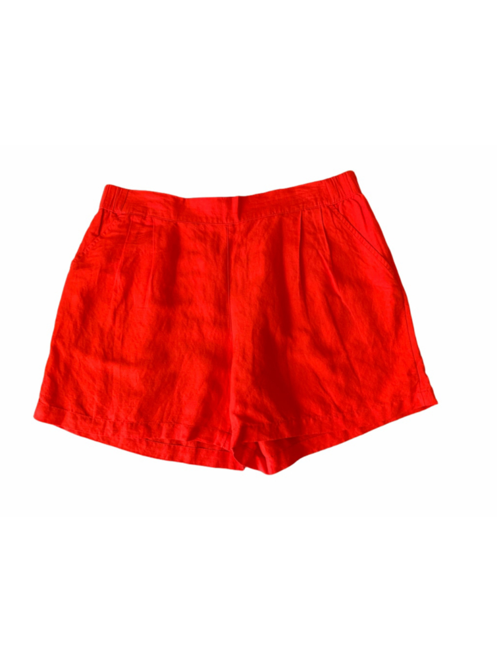 Women's A New Day Red Linen Blend Shorts Size XL